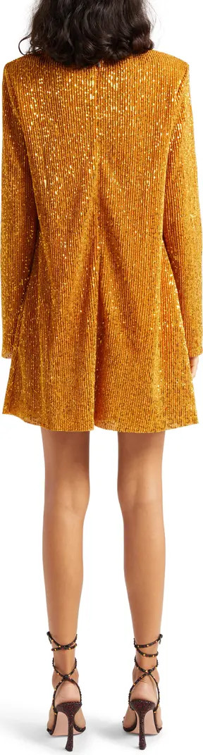 Odis Sequin Long Sleeve Cocktail Shift Dress | Nordstrom