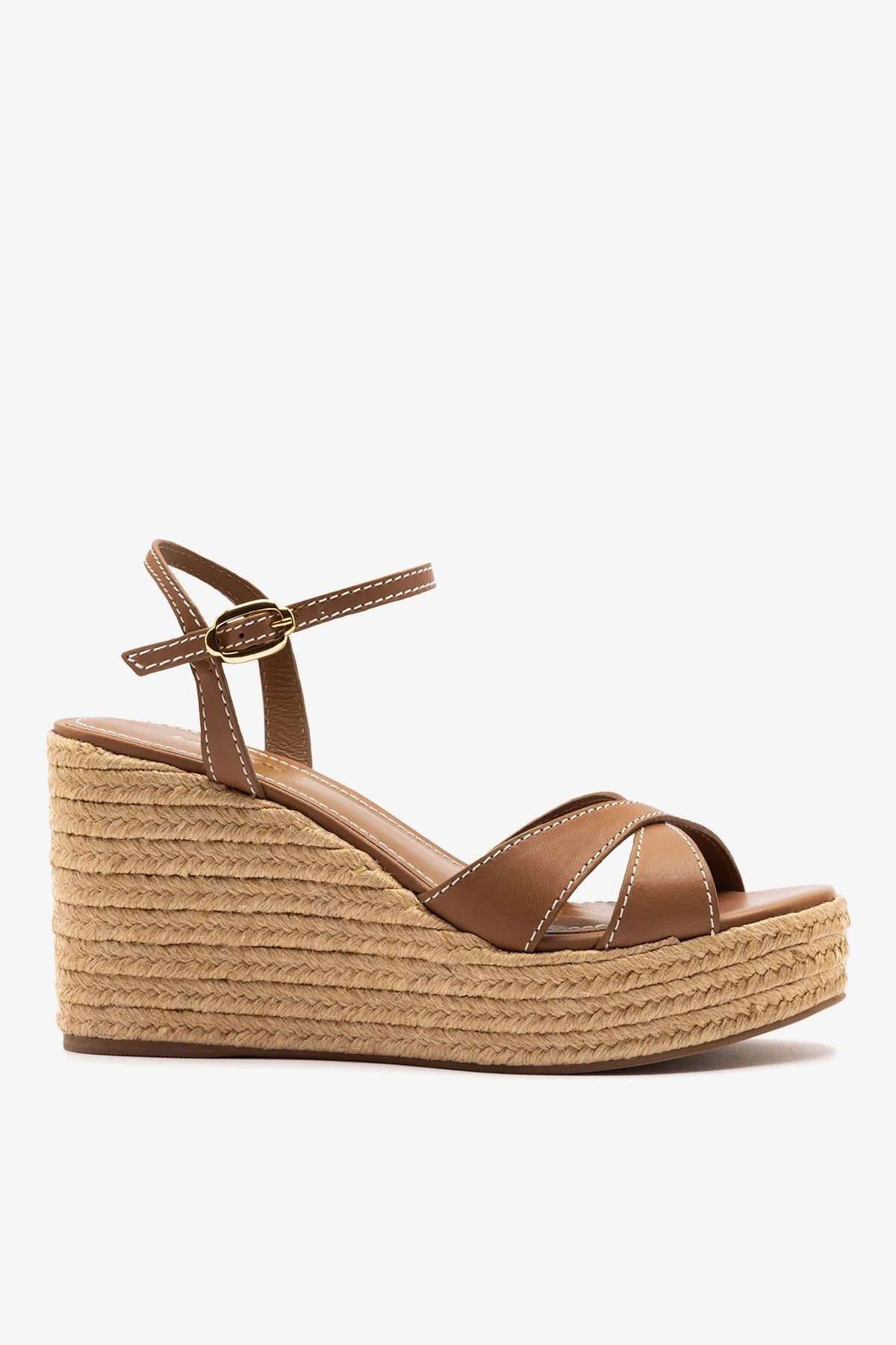 Bianca Espadrille Sandal Caramel Leather | Larroude