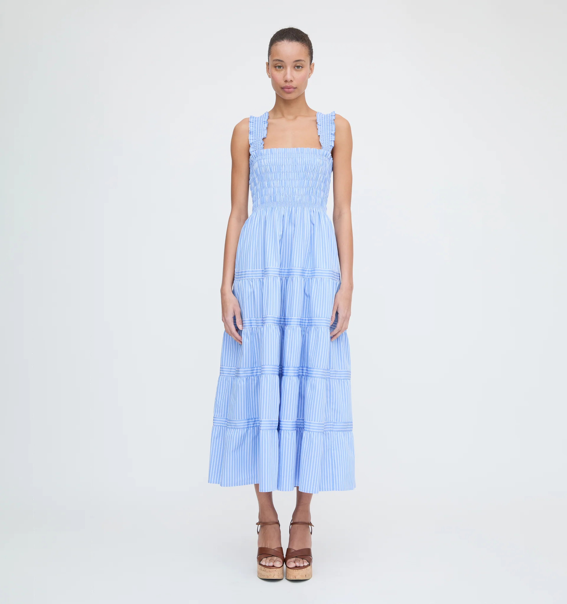 The Kimmy Nap Dress - Blue Stripe | Hill House Home US