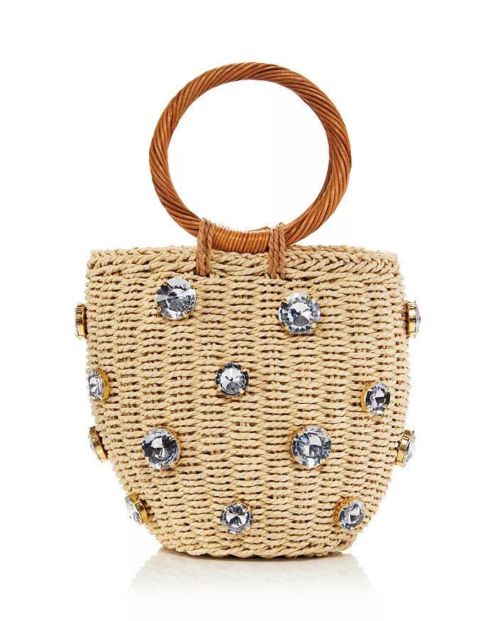 Embellished Straw Bucket Bag - 100% Exclusive | Bloomingdale's (US)