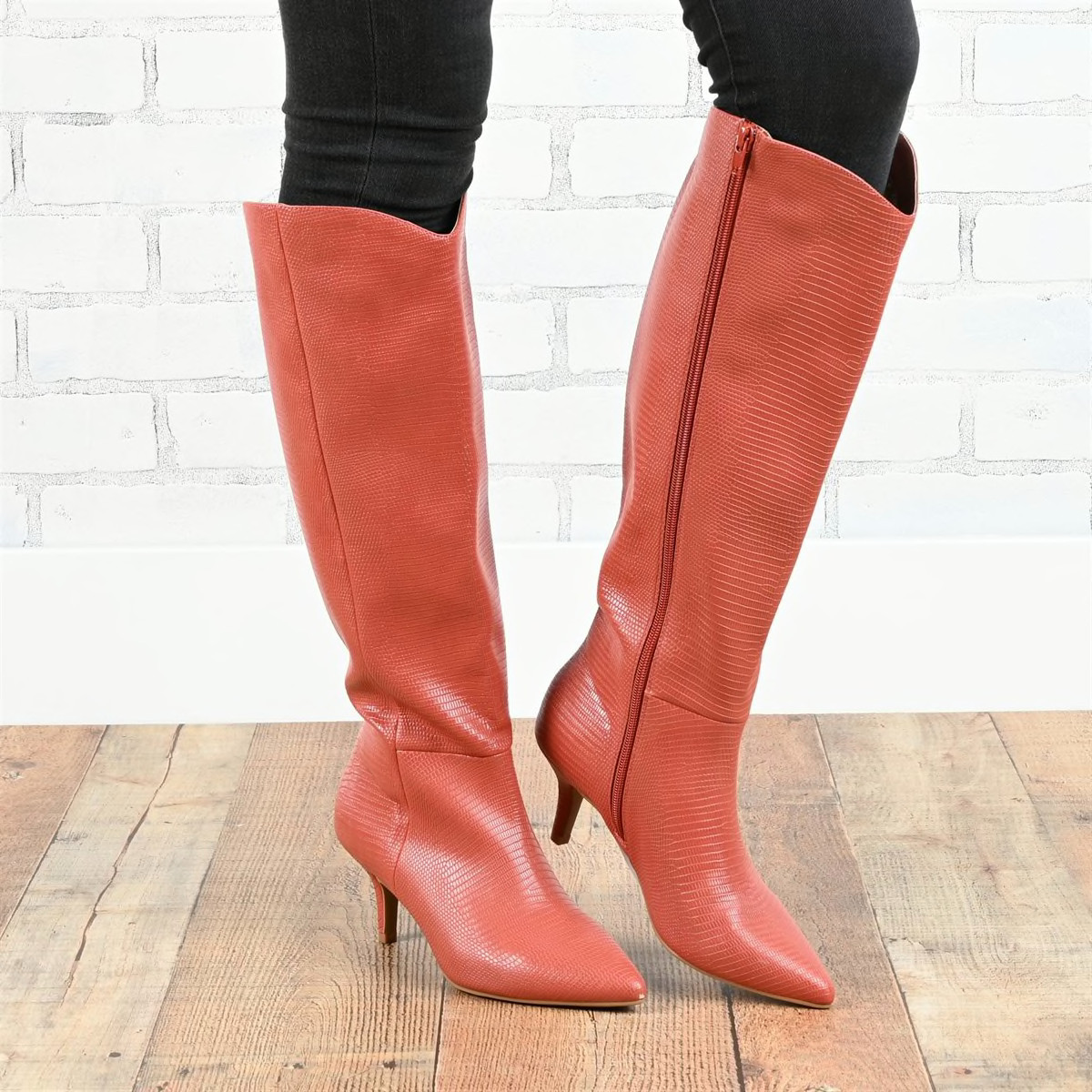 Chic And Textured Heeled Boot | Jane