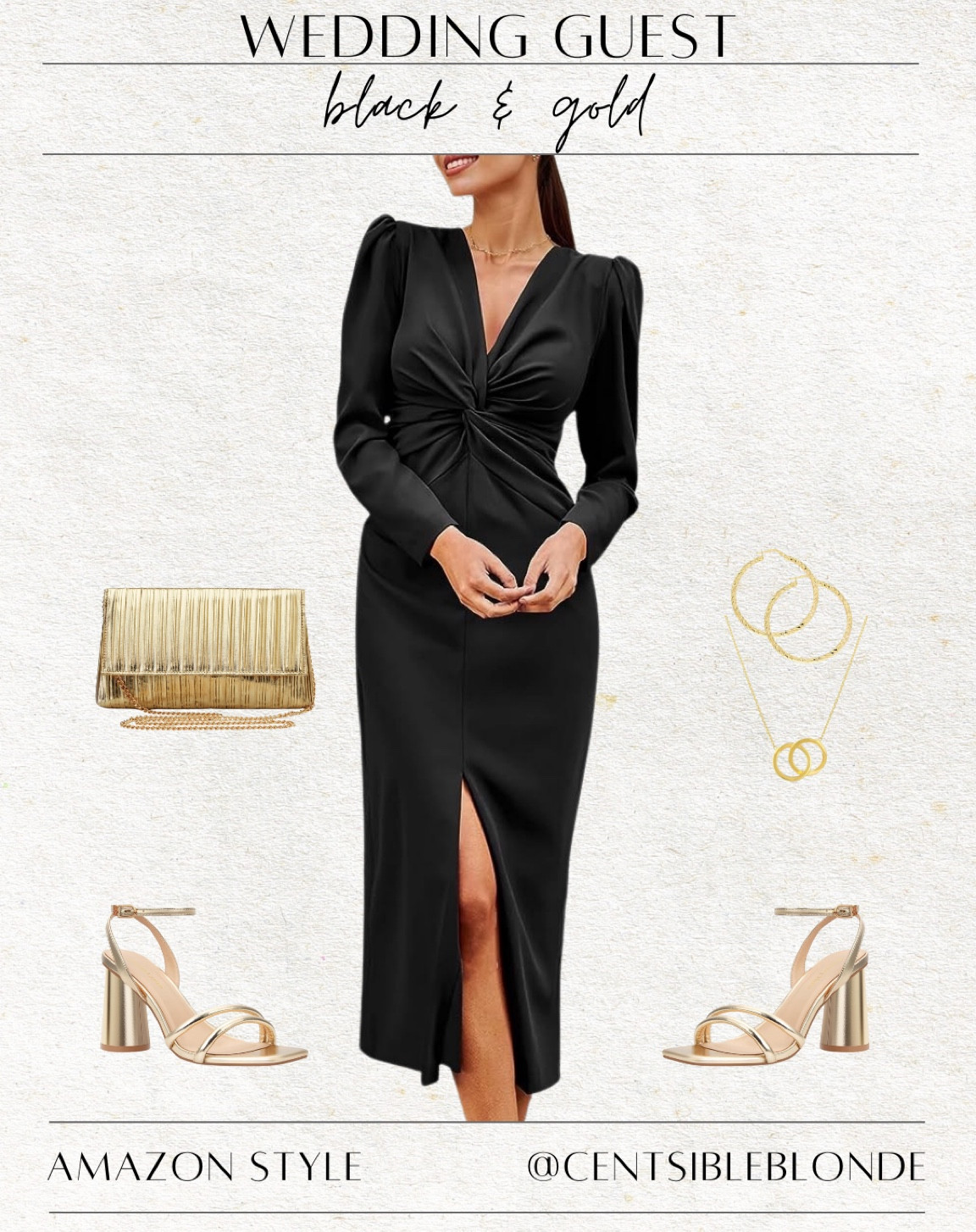 Wedding guest dress
Black dress
Fall dress
Cocktail attire
Amazon dress
Amazon style 
Gold heels 
Gold handbag 
Gold hoops 
LBD

#LTKShoeCrush #LTKItBag #LTKWedding
