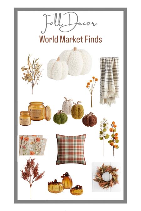 Fall decor ideas - World Market Finds

#LTKstyletip #LTKhome #LTKSeasonal