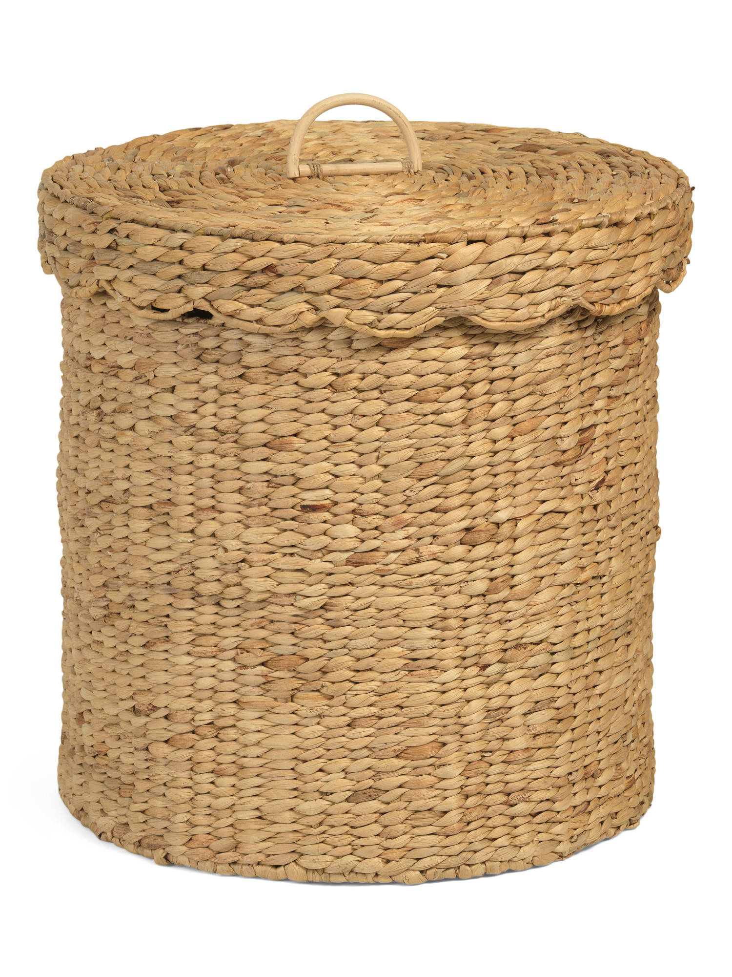Water Hyacinth Ricenut Weave Round Basket | TJ Maxx