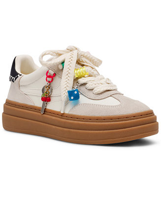 Steve Madden Women's Dodge-C Charm Embellished Platform Lace-Up Sneakers - Macy's | Macy's
