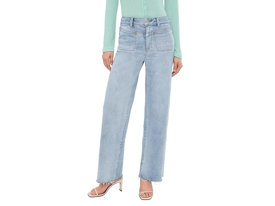 Paige 31 Anessa Front Yoke Stitch Through Pocket Raw Hem in La Belle Women's Jeans La Belle : 32 31, Cotton/Denim/Elastane | Zappos