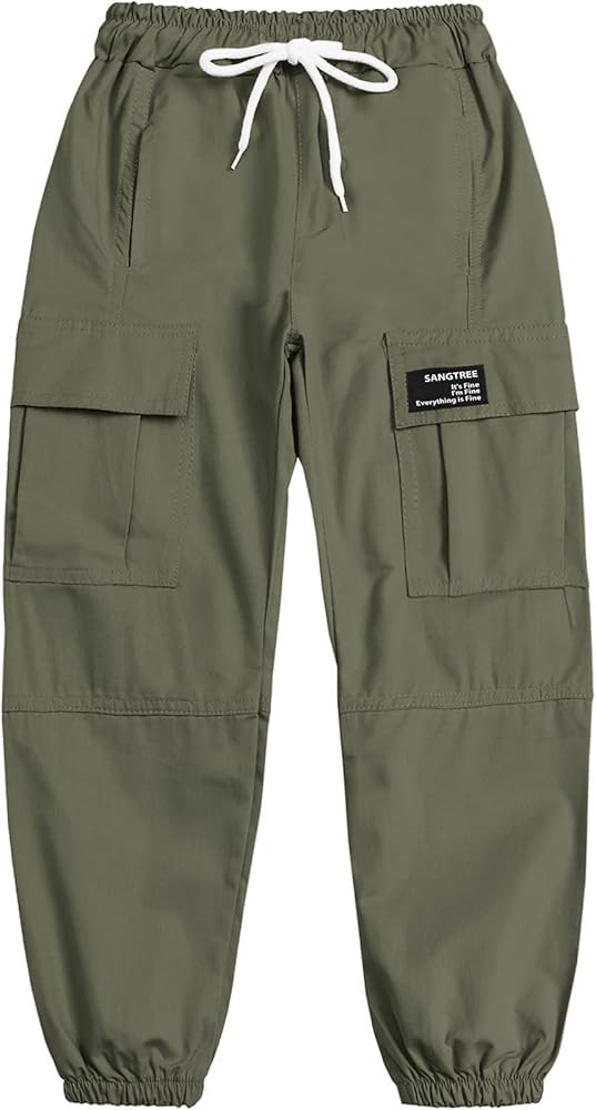 SANGTREE Girls & Women's Cargo Jogger Pants, 3 Years - Women 3XL | Amazon (US)