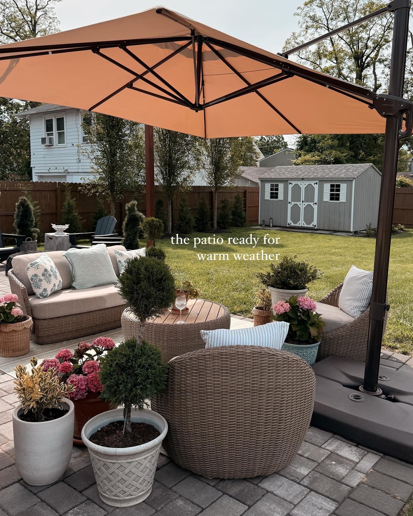 the patio is ready for the warm summer weather 

#LTKSeasonal #LTKSummerEdit #LTKHome