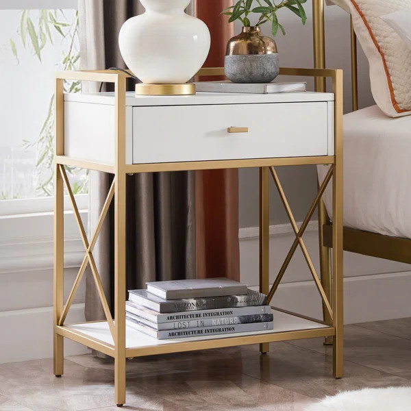 Emmeloord 1 - Drawer Metal Nightstand | Wayfair North America