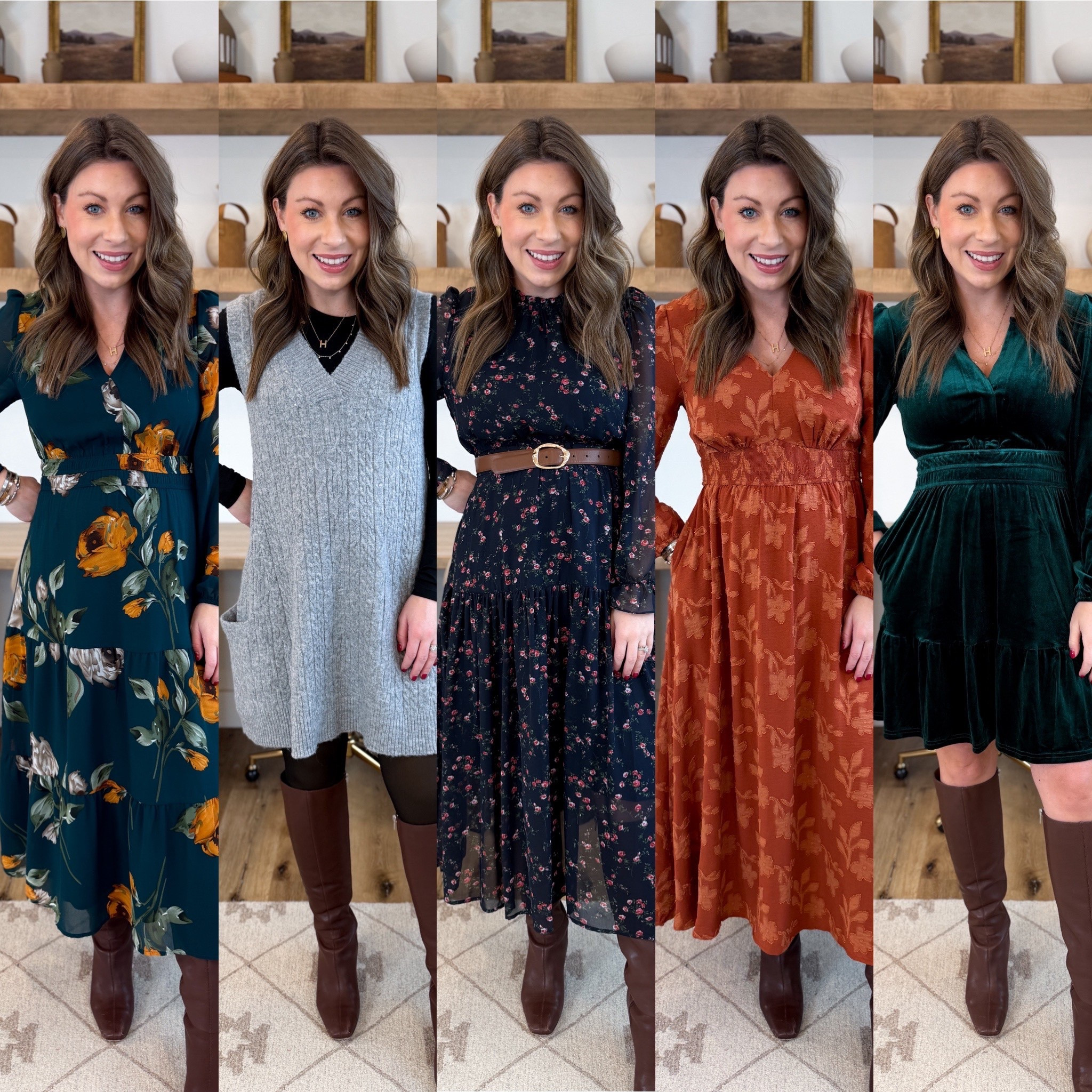 Amazon dresses to wear with boots! 👏 
Wearing a small in each 

#LTKvlog #LTKgrwm #LTKootd