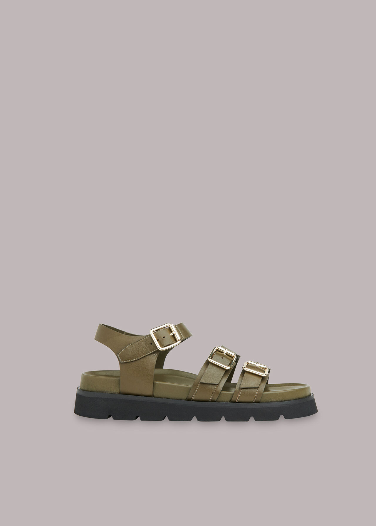 Jemma Triple Buckle Sandal | Whistles
