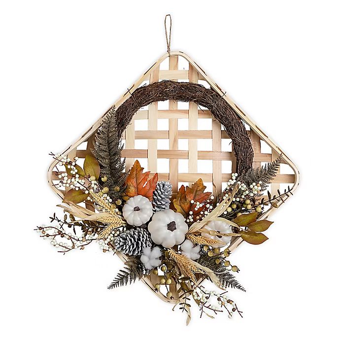 Bee & Willow™ Home Wood Tobacco Basket Wreath | Bed Bath & Beyond