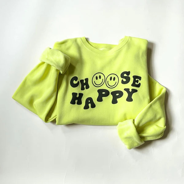 Choose Happy Sweatshirt - Strobe | Mountain Moverz