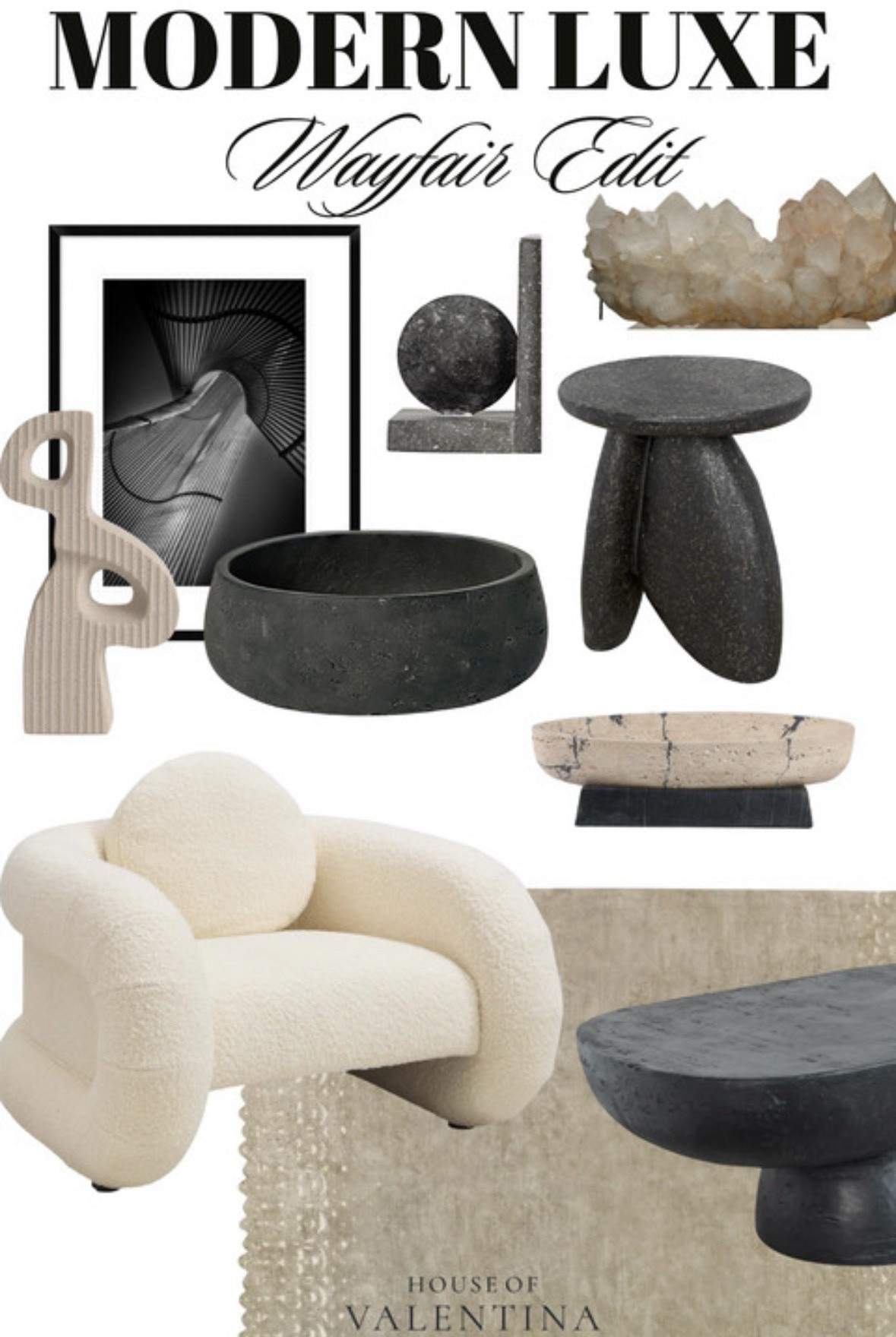 Oh my gosh everyone - I’m seriously losing it over these Wayfair finds! That boucle cloud chair?  You guys know I am all about that moody contrast—hello, black pedestal table and that dreamy crystal moment! Honestly, I want to dive right into this space and never leave. Which piece are you adding to your cart first? Because I’m adding, like… all of it. Hope you enjoy! 

 

#LTKHome #LTKSeasonal #LTKStyleTip