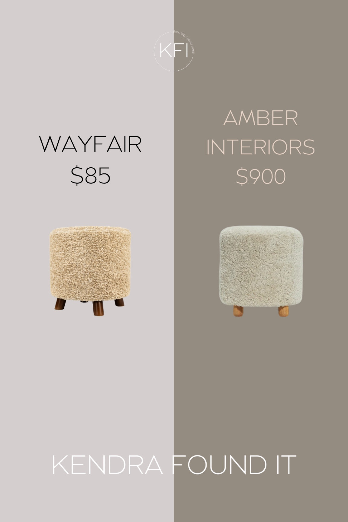 Amber interiors Tocho Footed stool dupe! I fell in love with this Amber Interiors sherpa stool but at almost $1,000, I couldn’t justify the price.  🫢 So I found this faux shearling stool at Wayfair for under $100! It’s giving the same modern organic vibe that I love and is much more affordable. If you’re decorating on a budget, you need this look for less in your life as much as I do ❤️ It would look great as accent stools in a living room, a footstool in a nursery, or even in a bedroom or home office.

#LTKHome #LTKFindsUnder100 #LTKSaleAlert