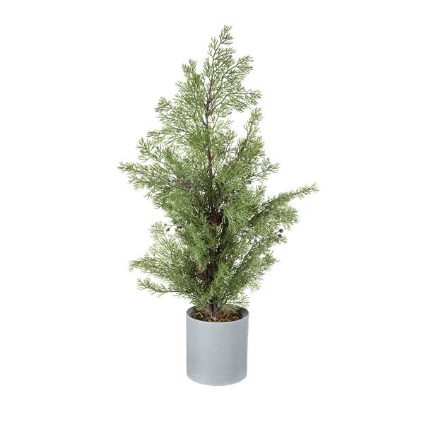 24'' Faux Pine Tree in Pot | Wayfair North America