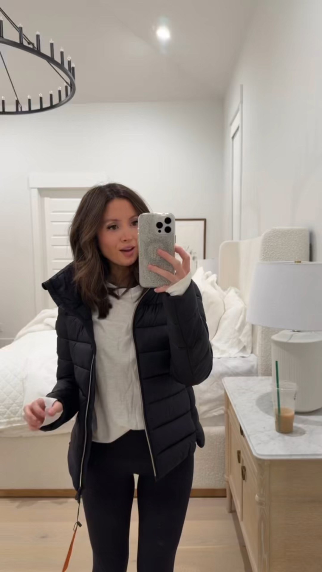 NSALE TRYON 💛 this is a packable puffer! xs in leggings, shoes tts, coat xs, top xs! you have to try the luxe leggings! 

#LTKSaleAlert #LTKSeasonal #LTKStyleTip