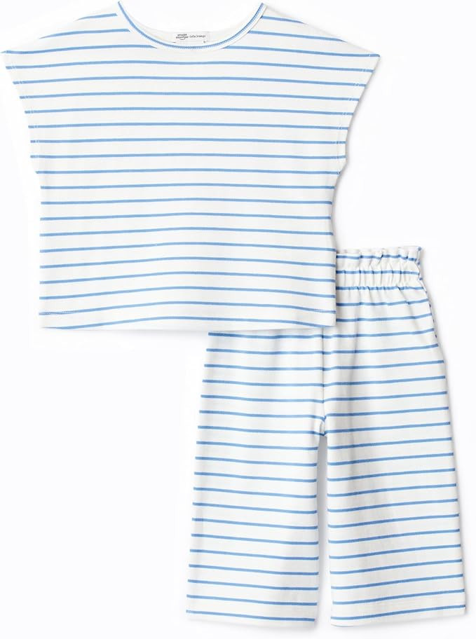 x Sofia Grainge Toddlers and Baby Girls' Cotton Pique Short Sleeve T-Shirt & Pants Play Set | Amazon (US)
