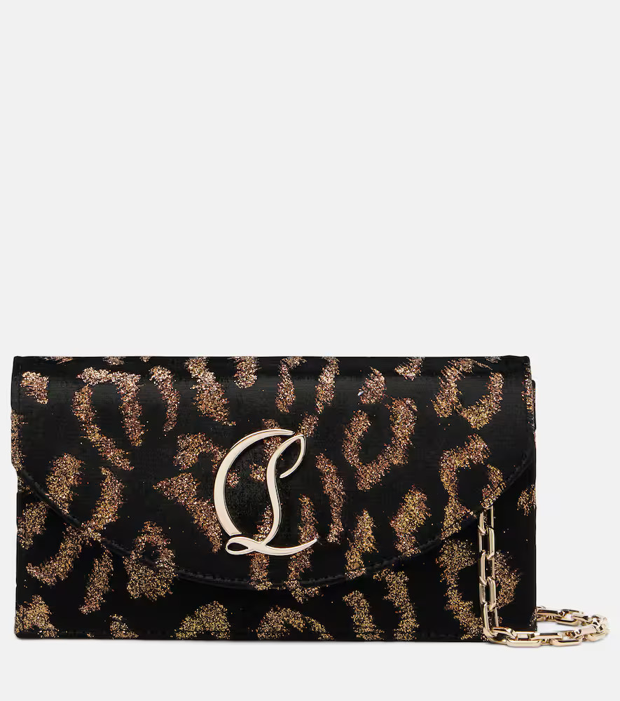 Christian Louboutin Leopard-print velvet clutch | Mytheresa (DACH)