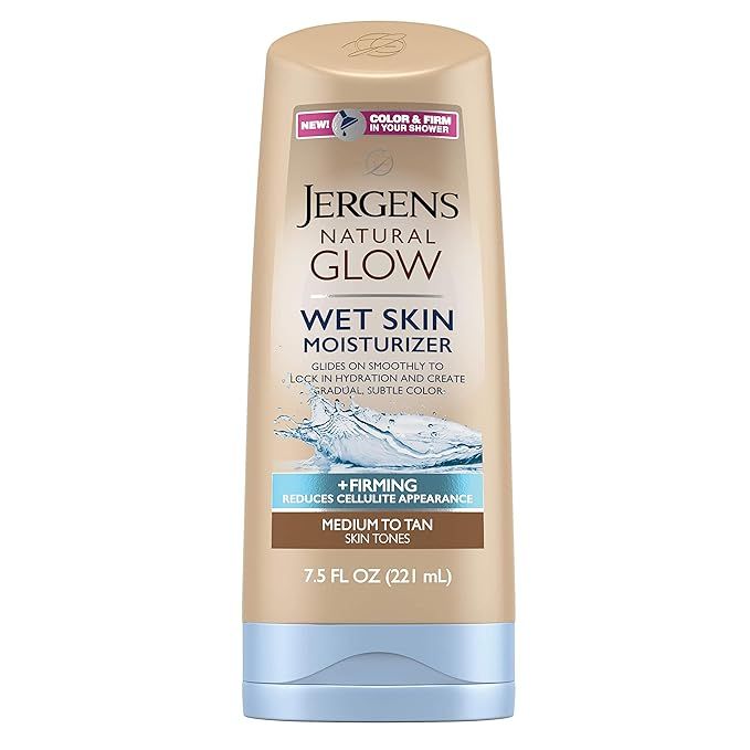 Jergens Natural Glow Wet Skin Moisturizer + Firming 7.5oz, 7.5 Oz | Amazon (US)