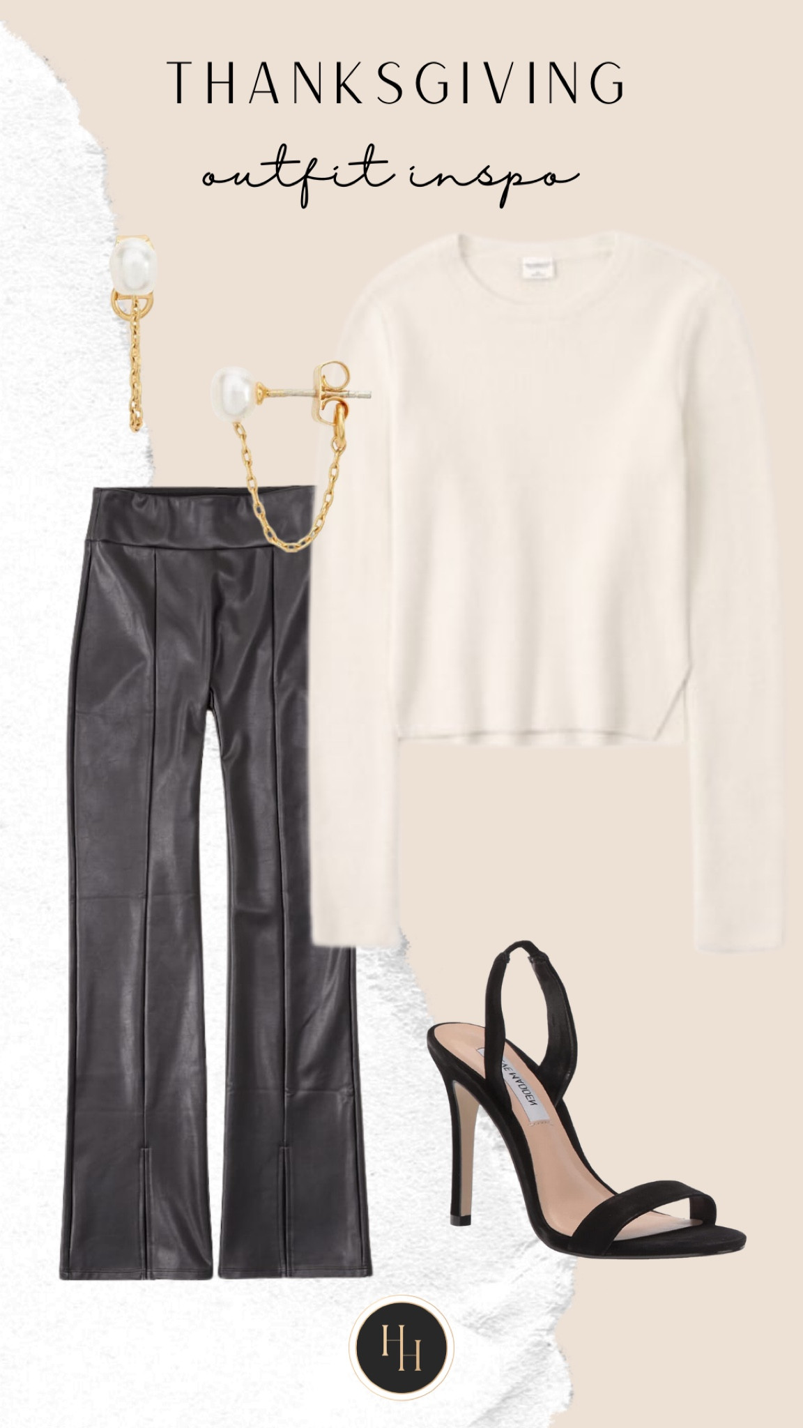 Thanksgiving OUTFIT INSPO 

fall style, style tip, thanksgiving, sweater, faux leather pants, heels, pearl

#LTKSeasonal #LTKHoliday #LTKstyletip