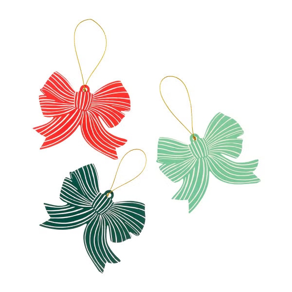 Design Design Festive Bright Bows Gift Tags Pkg/6 | The Container Store