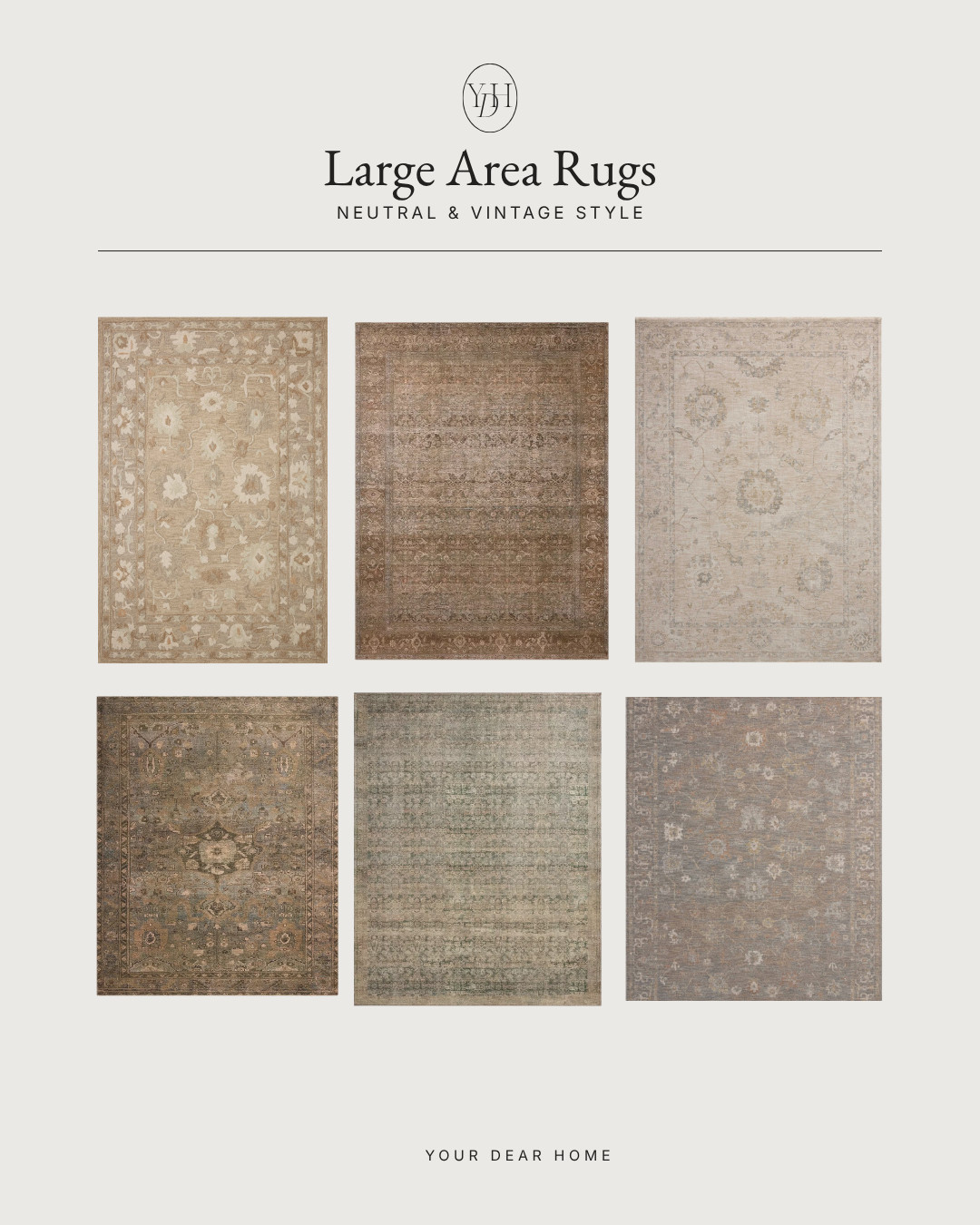 One of the easiest ways to make a living room feel more high-end instantly? A large vintage-inspired rug with softness, depth and subtle pattern. These are the kinds of rugs that ground the entire room and make everything layered and intentional. 

 #LTKHome