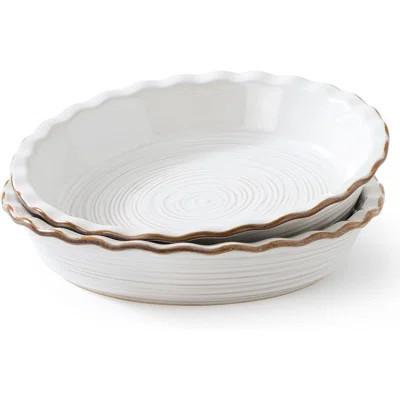 2-Pack 9 Inch Nonstick Ceramic Pie Pan, Deep Ruffled Edge Pie Dish for Baking, Microwave & Oven Safe Quiche Tart Plate for Thanksgiving | Wayfair North America