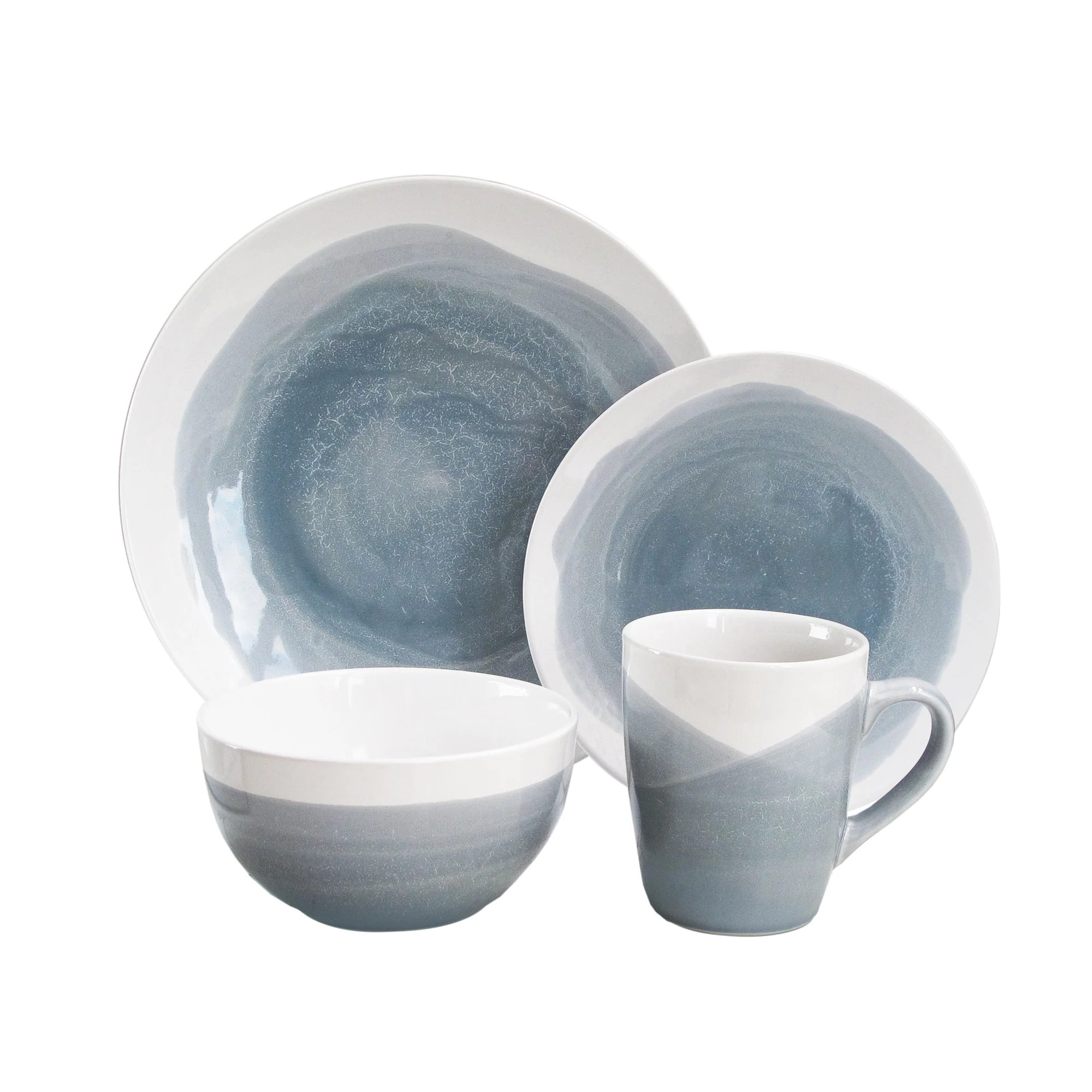 Better Homes & Gardens Brushstroke 16 Pieces Dinnerware Set - Walmart.com | Walmart (US)