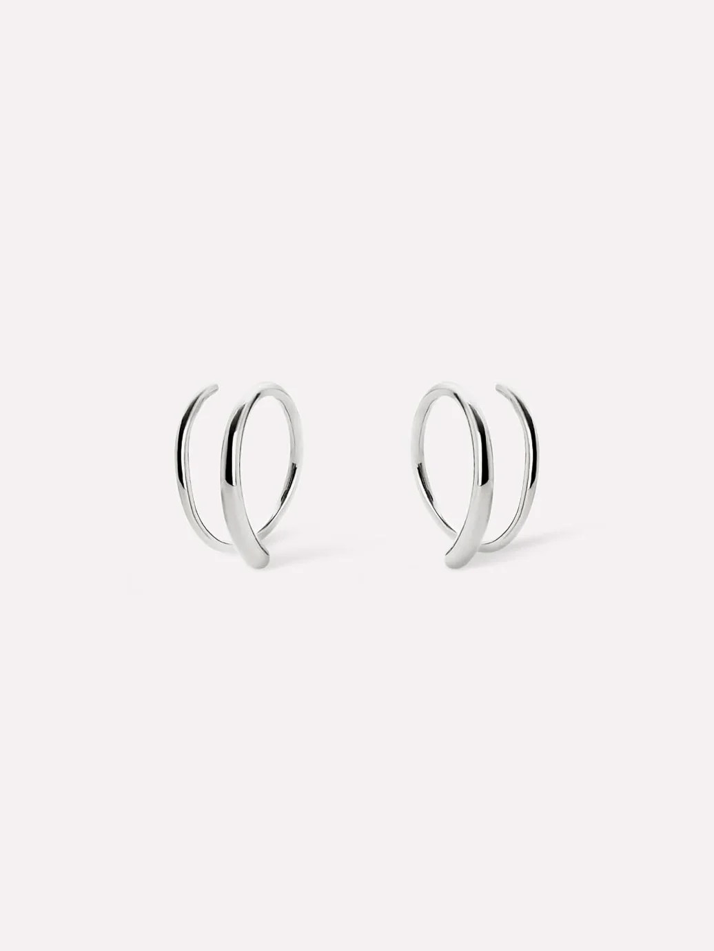 Double Hoop Earrings - Harley Silver | Ana Luisa