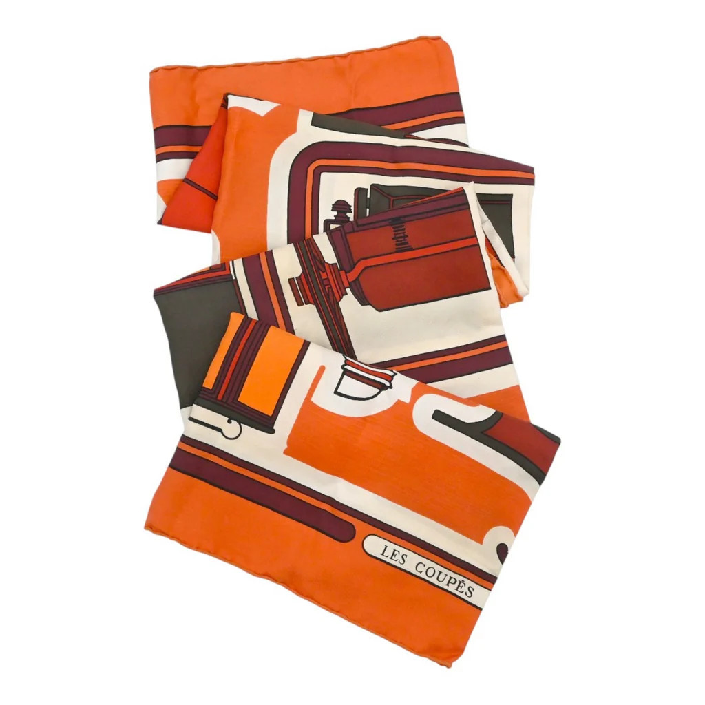 Les Coupés Silk Scarf by Françoise de La Perrière L / ORAN BRW MAR / Used | Clotheshorse Anonymous