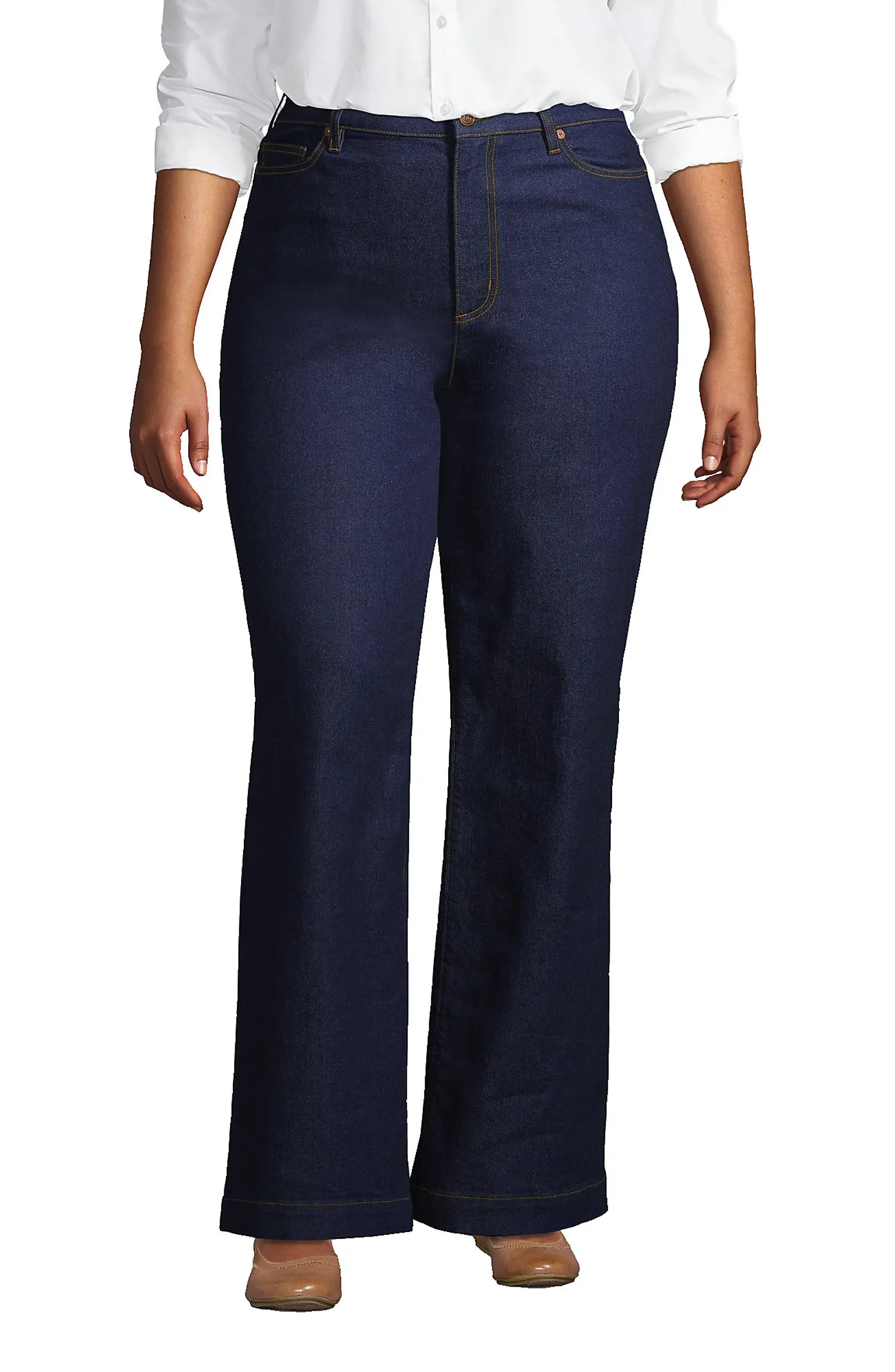Plus Size Recover High Rise Wide Leg Blue Jeans | Nordstrom