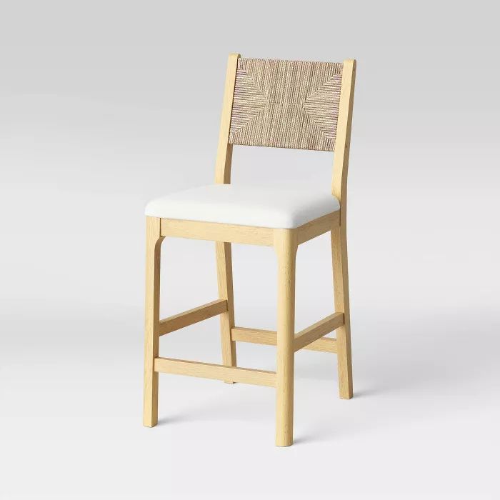 Bowman Counter Height Barstool Woven and Wood - Threshold™ | Target