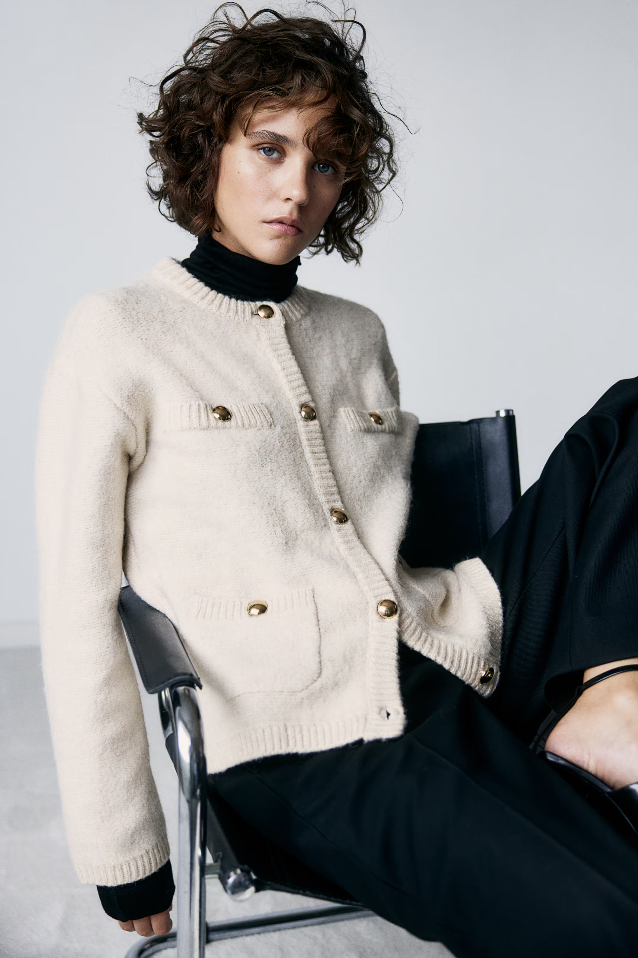 Cardigan mit Taschen - Cremefarben - Ladies | H&M DE | H&M (DE, AT, CH, NL, FI)