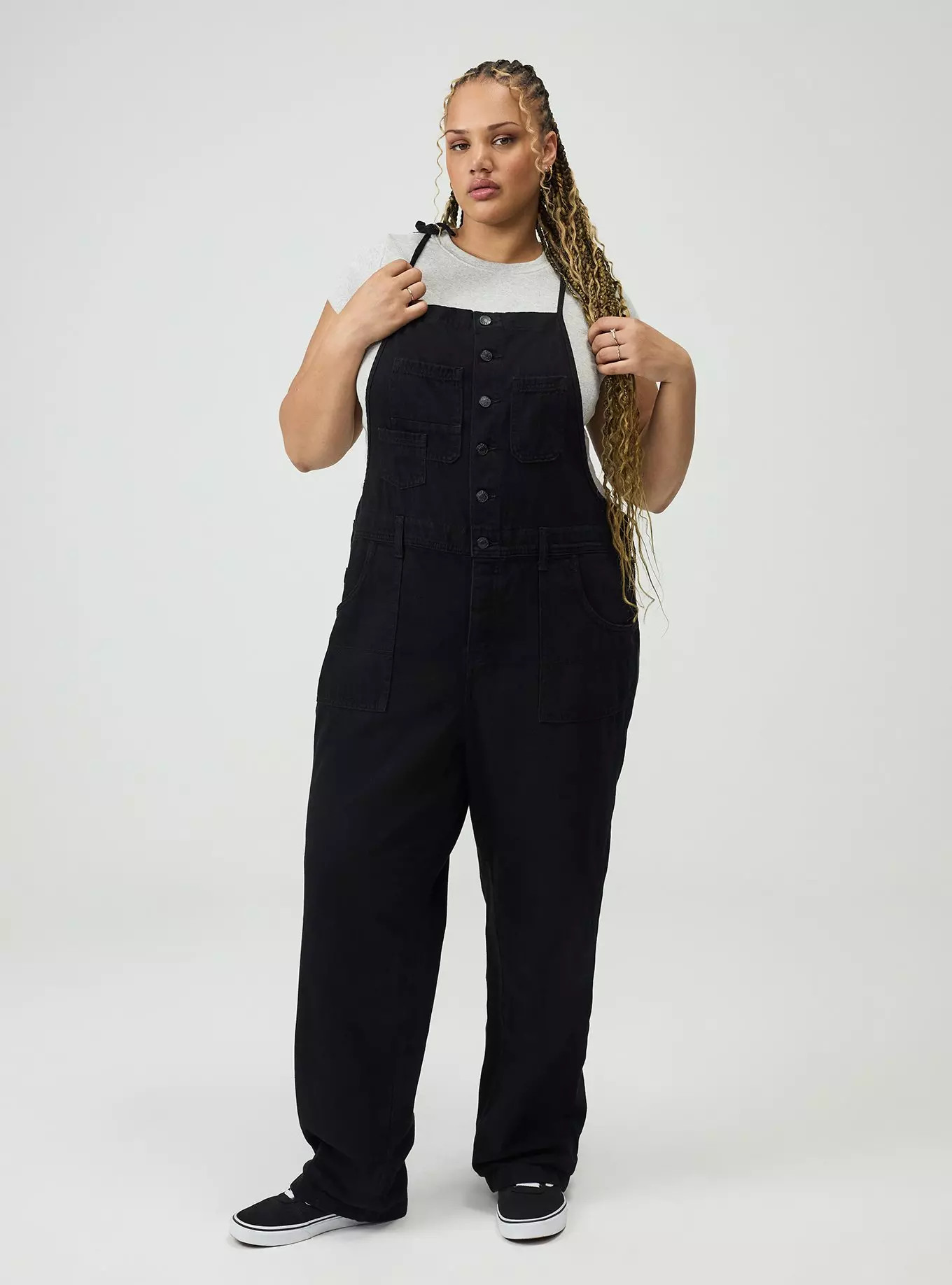 Button Front Denim Overall | Torrid (US & Canada)