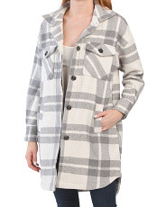 Plaid Oversized Long Button Down Duster | Marshalls