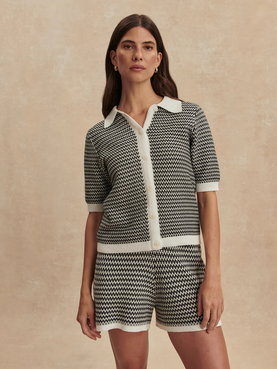 Gaelle Polo Knit Top | Varley US | Varley US