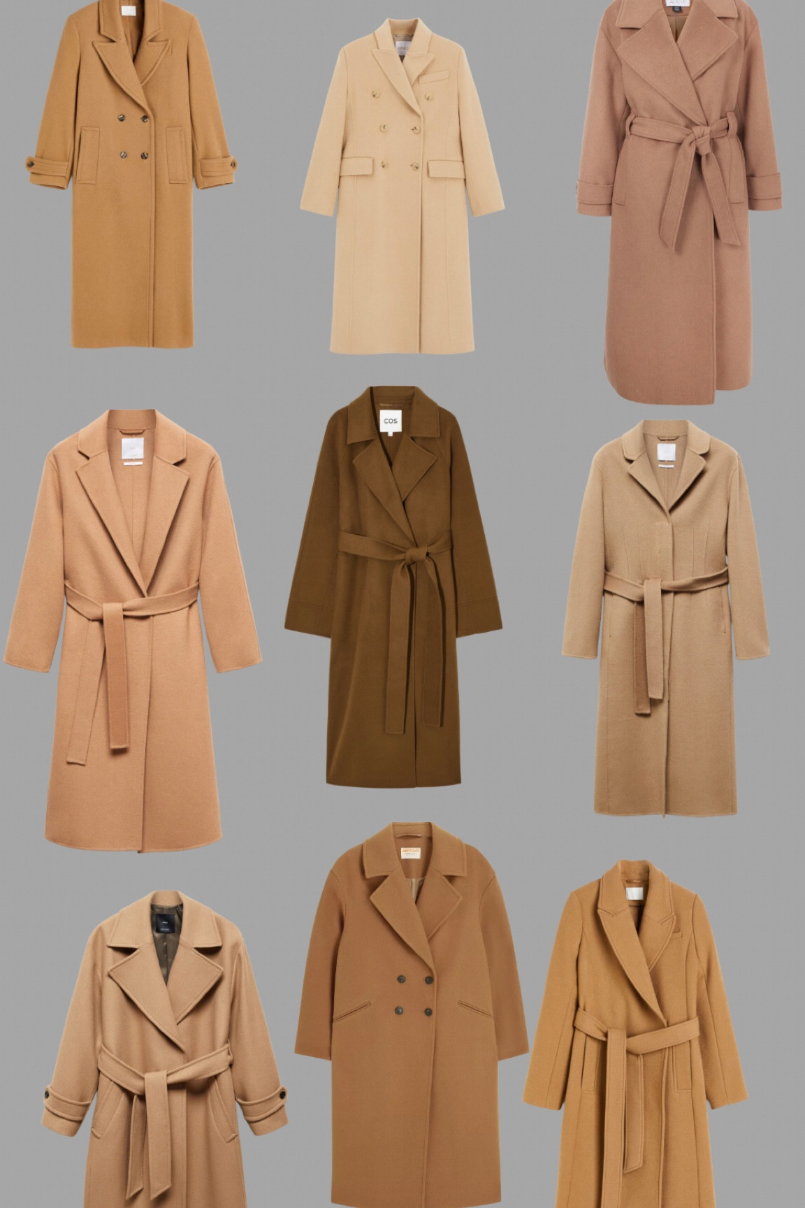 All the camel coats you could want! Cos, Aligne, Mango, H&M 