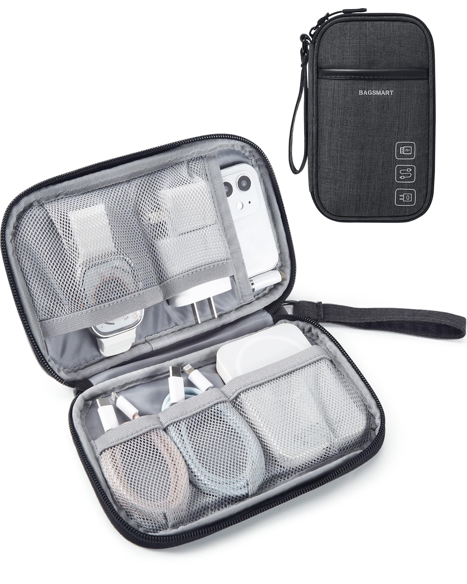 BAGSMART Cord Organizer Travel Cable Organizer Bag Tech Electronic Organizer Travel Case, Travel ... | Amazon (US)