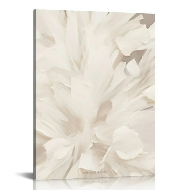 ARISTURING Beige Abstract Canvas Wall Art Boho Beige Neutral Prints White Beige Abstract Art Beig... | Walmart (US)