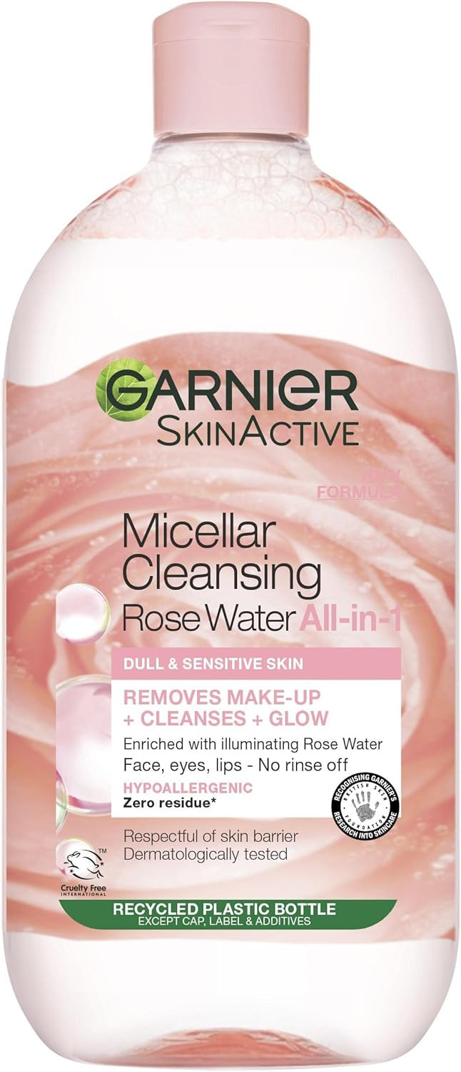 Garnier Micellar Rose Cleansing Water 700ml, Gentle face Cleanser & Makeup Remover, Hypoallergeni... | Amazon (UK)