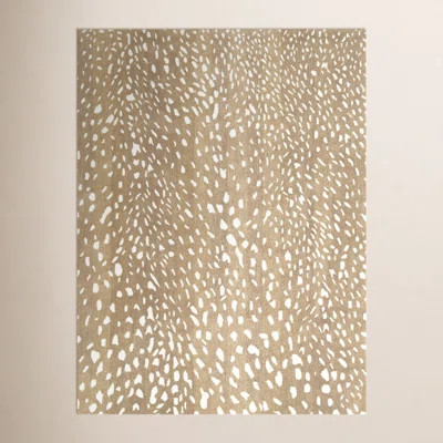 Jona Animal Print Handmade Tufted Wool Light Brown/Tan/Cream Area Rug | Wayfair North America