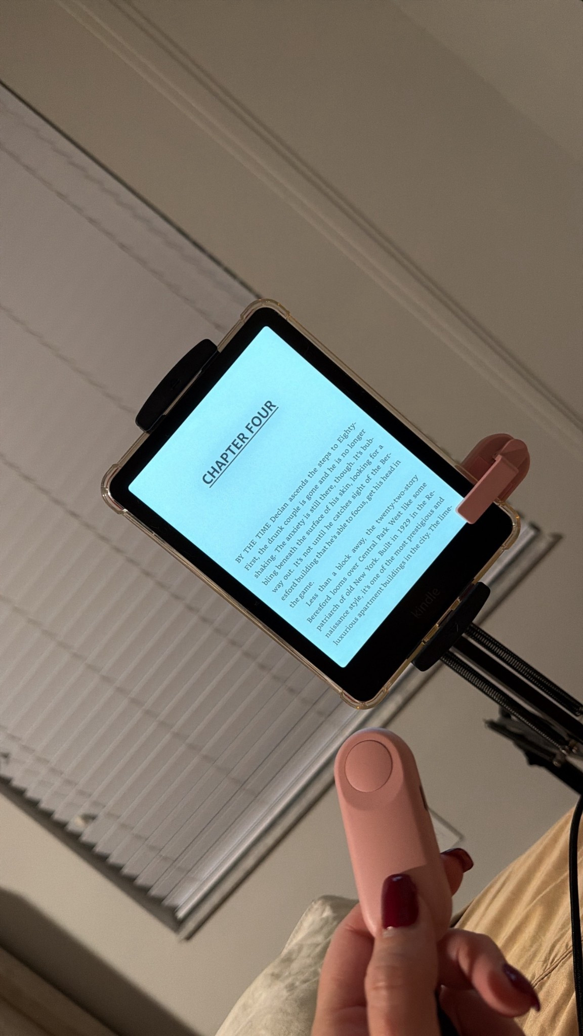 This kindle stand and clicker are life 😍✨

#LTKFindsUnder50 #LTKdayinmylife #LTKHome