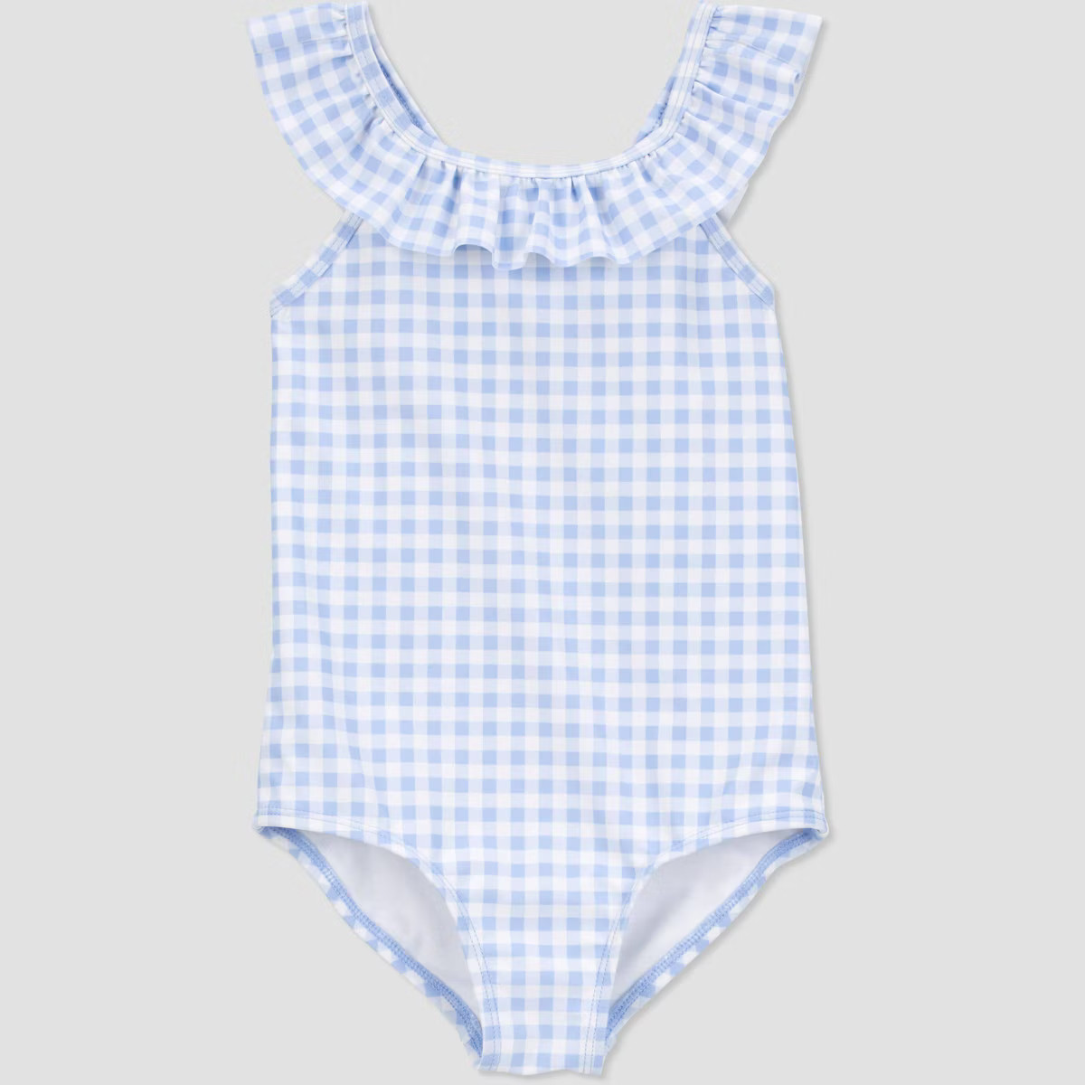 Carter's Just One You®️ Baby Girls' Ruffle Textured Solid One Piece Swimsuit - Blue 18M | Target