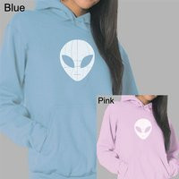 Women's Hooded Sweatshirt - Alien Face Created Using The Words I Come in Peace | Etsy (US)