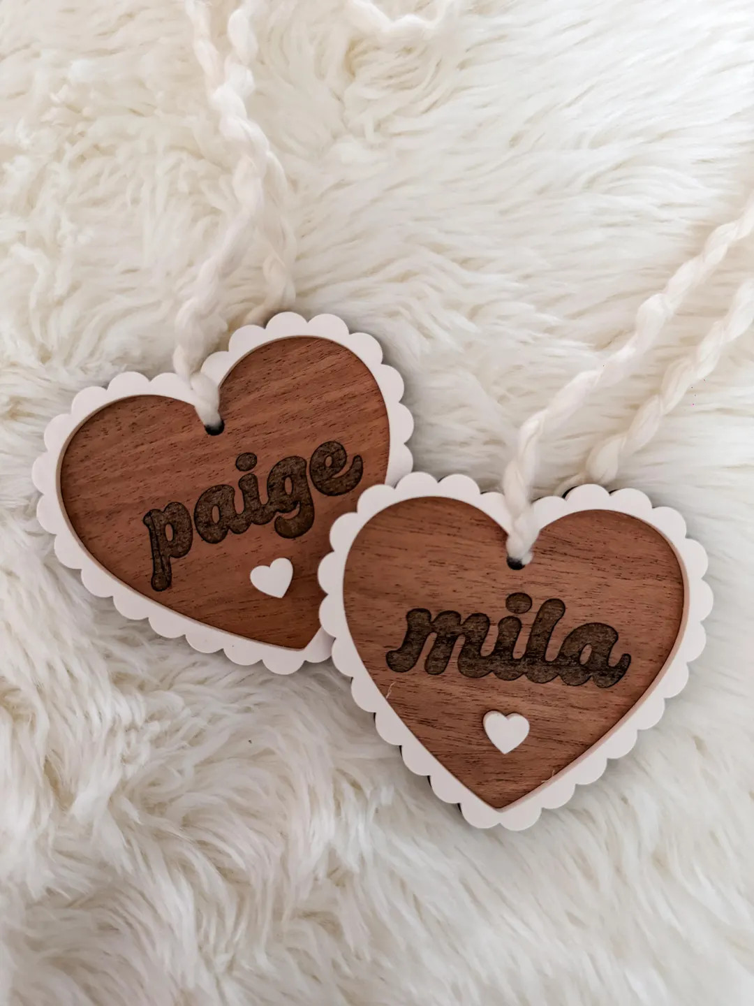 Wooden Scalloped Heart Tag- Customized Basket Tag- Valentine's Day Tag - Etsy | Etsy (US)