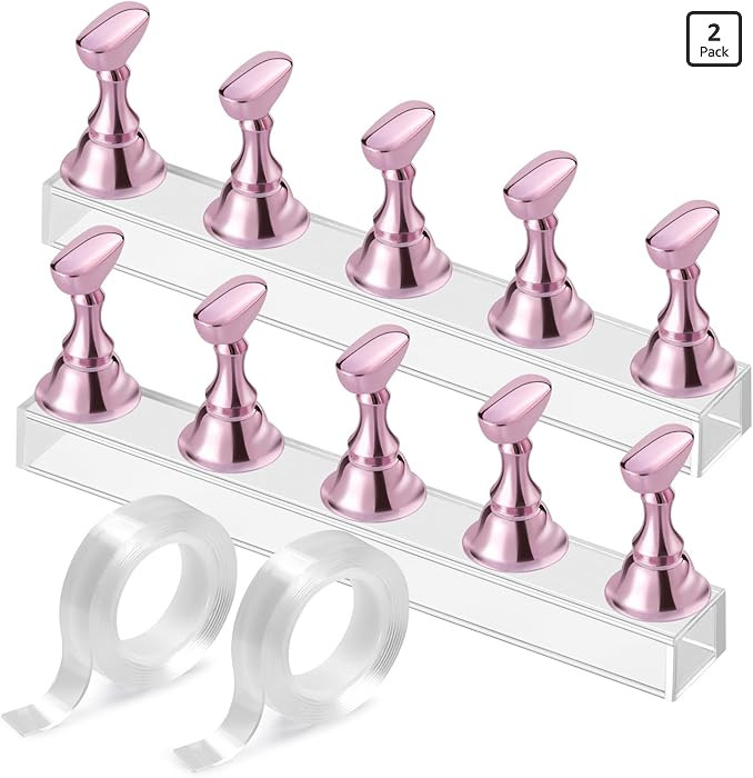 Etercycle Nail Stand Acrylic Nail Art Display Stand Practice Nail Holder for Painting Nails Magne... | Amazon (US)
