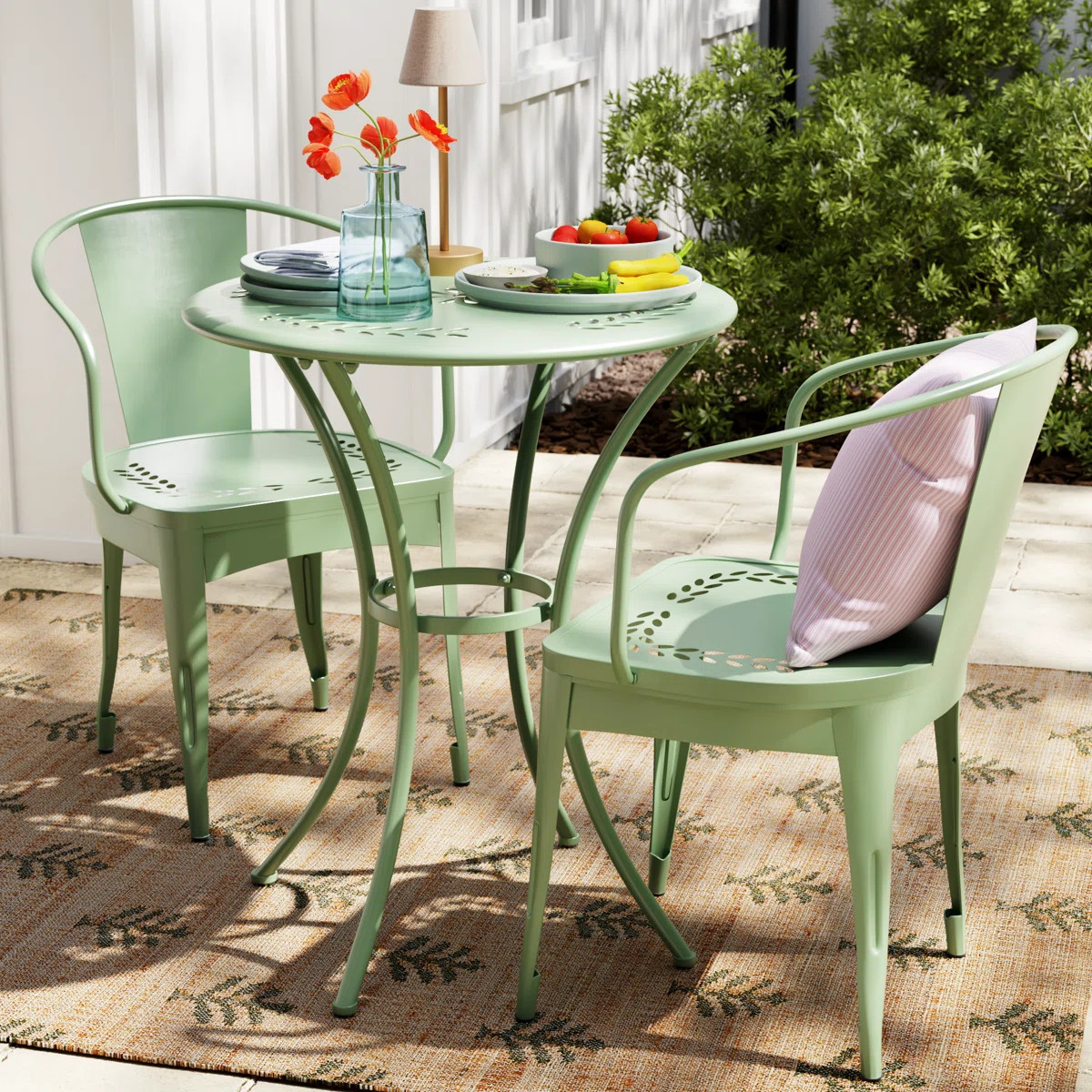 Alan 2 - Person Patio Dining Set with Round Table | Wayfair North America
