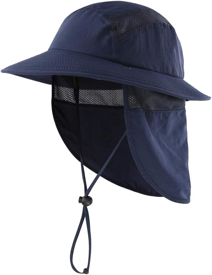 Home Prefer UPF 50+ Boys Sun Hat with Neck Flap Summer Beach Hat Kids Safari Hat | Amazon (US)