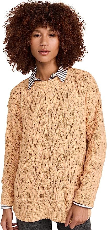 Free People Women's Isla Cable Knit Sweater | Amazon (US)